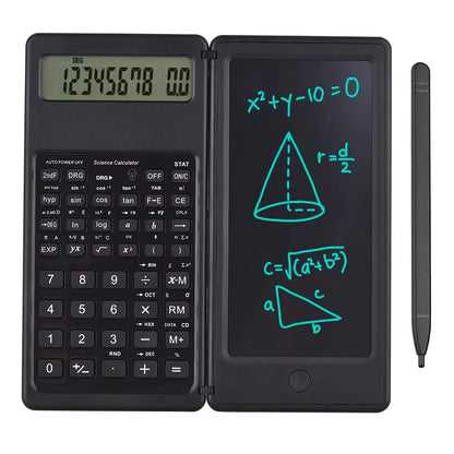 Scientific Calculator with Foldable LCD Writing Tablet 