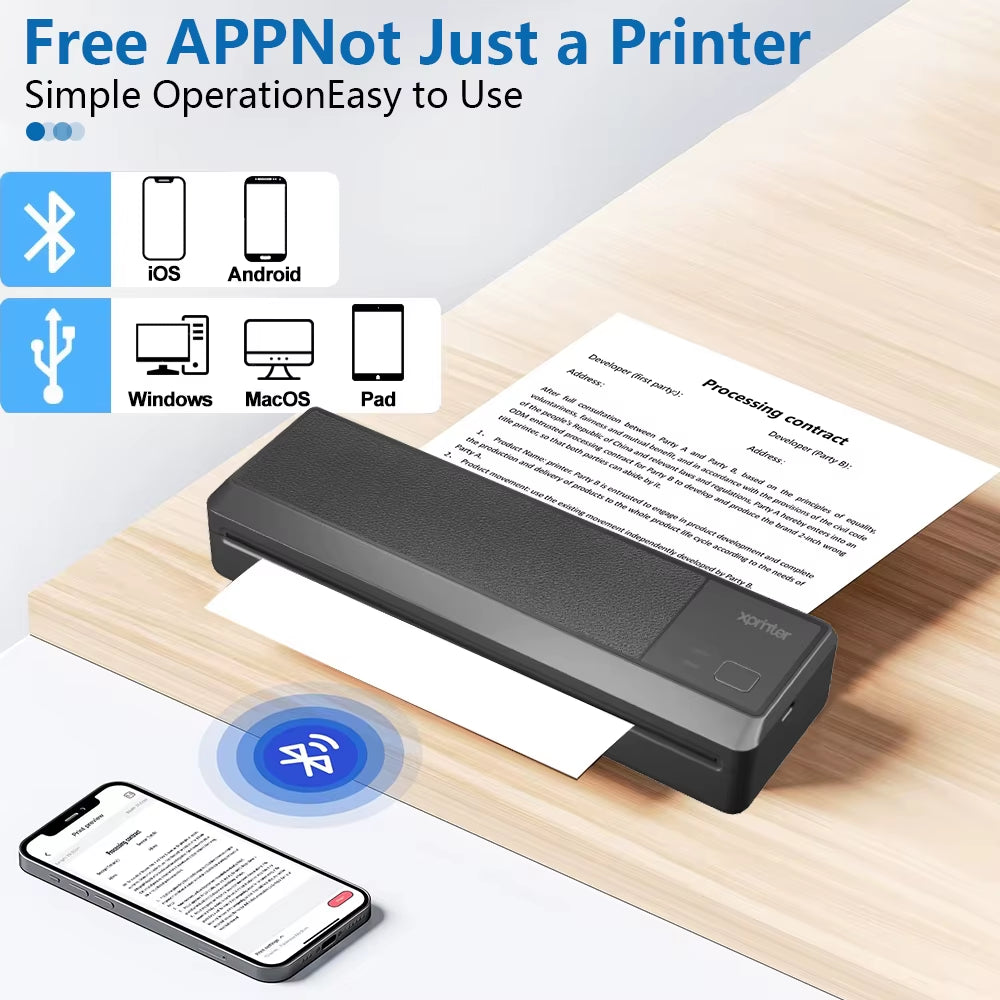 Wireless Portable Bluetooth Thermal Printer - Inkless