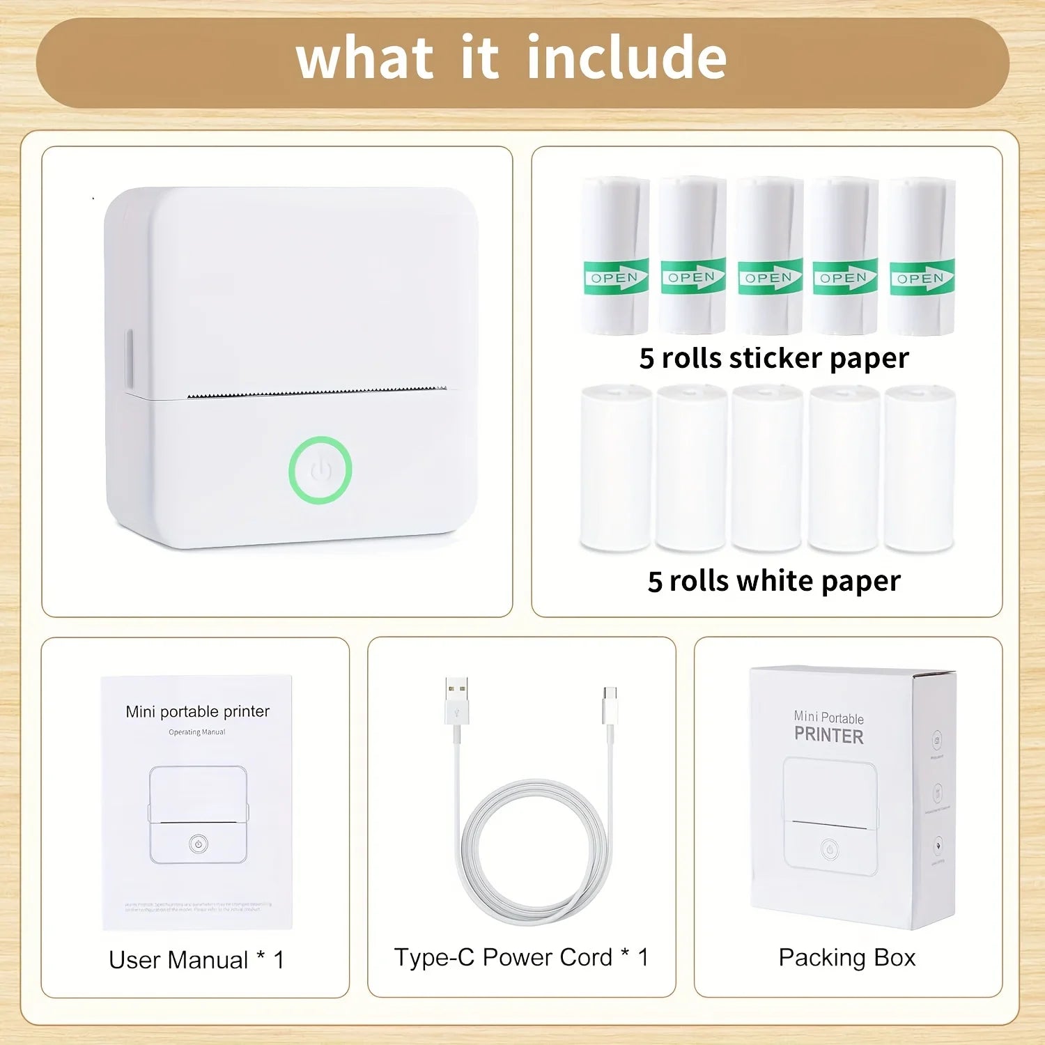 Mini Printer - Thermal Sticker Maker 