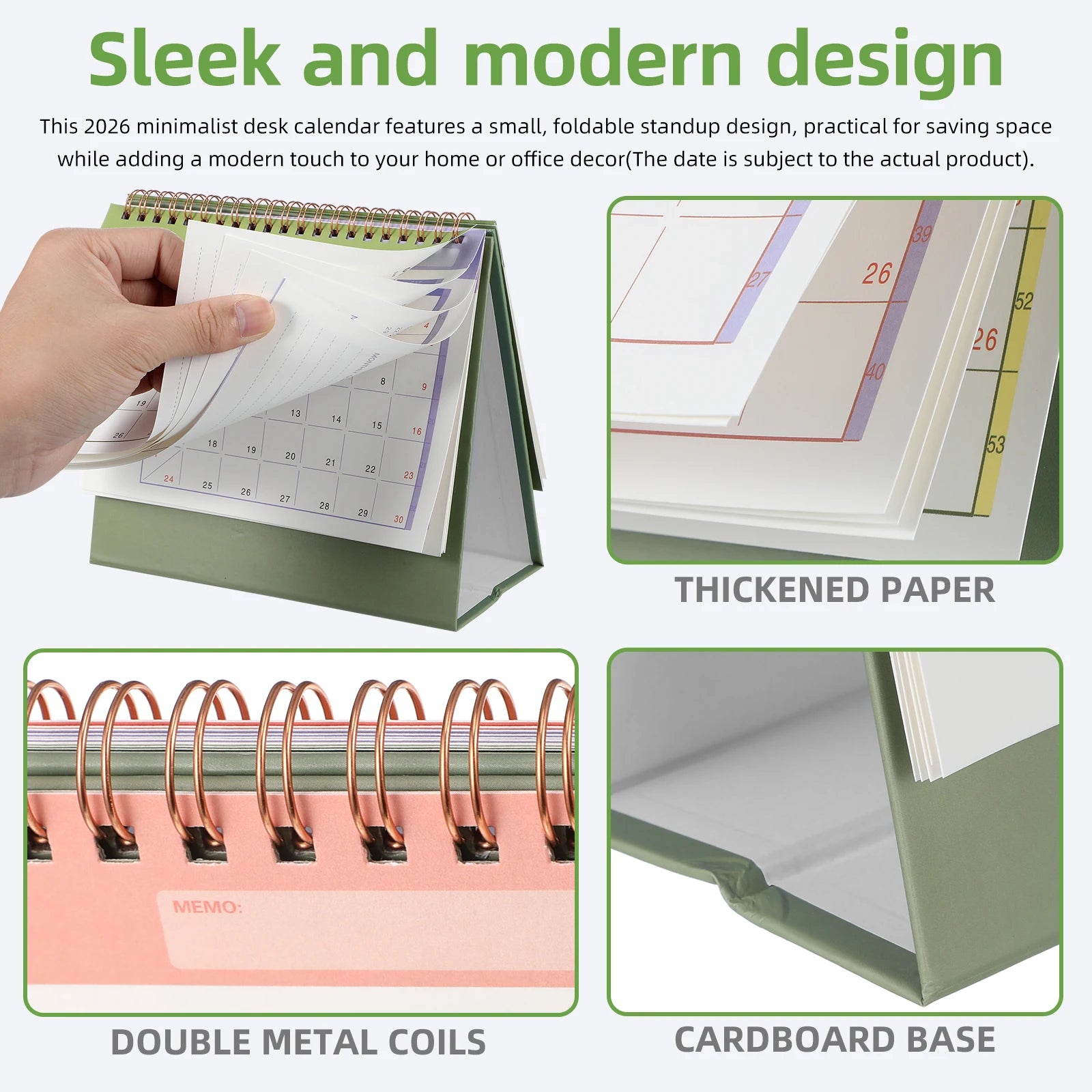2026 Desk Calendar Planner